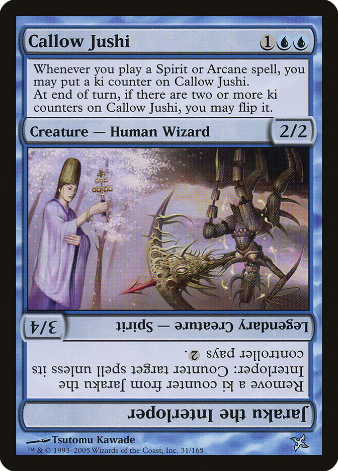 Callow Jushi // Jaraku the Interloper [Betrayers of Kamigawa] | Card Merchant Takapuna