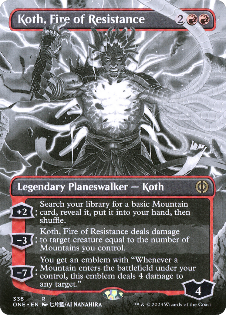 Koth, Fire of Resistance (Borderless Manga) [Phyrexia: All Will Be One] | Card Merchant Takapuna