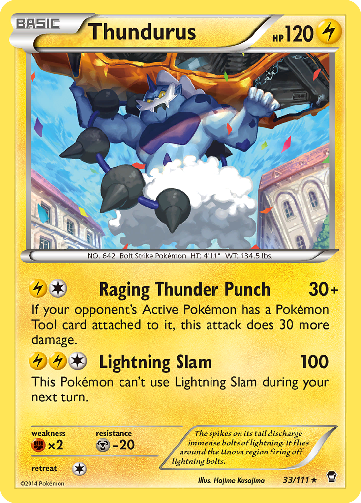 Thundurus (33/111) [XY: Furious Fists] | Card Merchant Takapuna