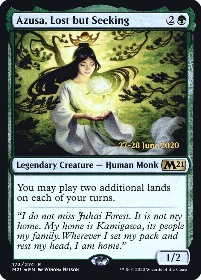 Azusa, Lost but Seeking [Core Set 2021 Prerelease Promos] | Card Merchant Takapuna