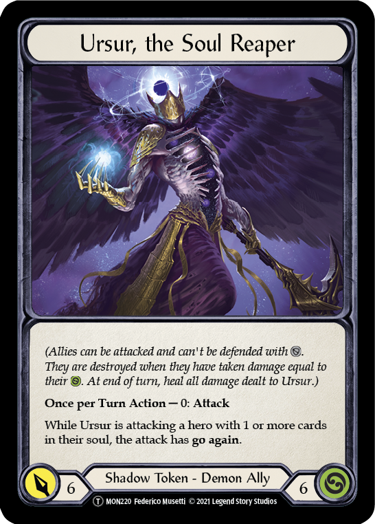 Blasmophet, the Soul Harvester // Ursur, the Soul Reaper [U-MON219 // U-MON220] (Monarch Unlimited)  Unlimited Normal | Card Merchant Takapuna