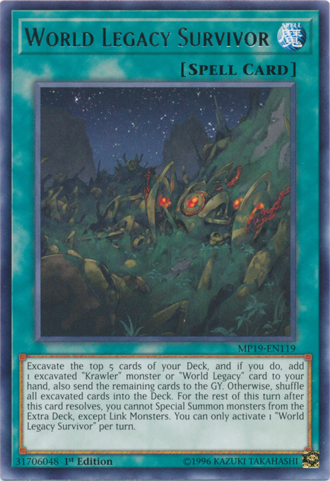 World Legacy Survivor [MP19-EN119] Rare | Card Merchant Takapuna