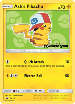 Ash's Pikachu (SM112) [Sun & Moon: Black Star Promos] | Card Merchant Takapuna