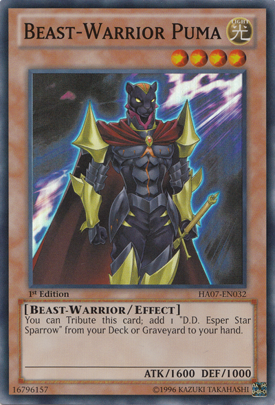 Beast-Warrior Puma [HA07-EN032] Super Rare | Card Merchant Takapuna