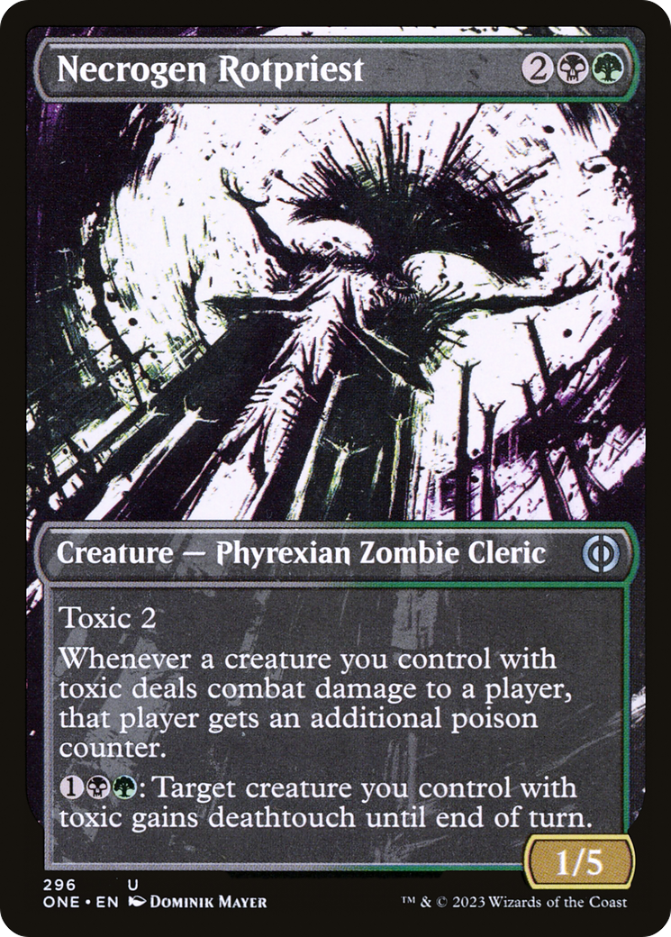 Necrogen Rotpriest (Borderless Ichor) [Phyrexia: All Will Be One] | Card Merchant Takapuna