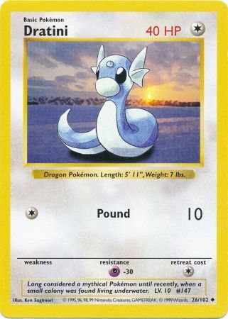 Dratini (26/102) [Base Set Shadowless Unlimited] | Card Merchant Takapuna