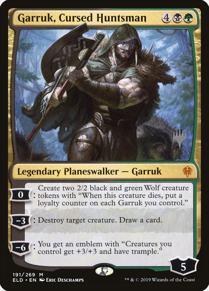 Garruk, Cursed Huntsman (Promo Pack) [Throne of Eldraine Promos] | Card Merchant Takapuna