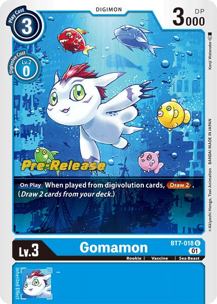 Gomamon [BT7-018] [Next Adventure Pre-Release Cards] | Card Merchant Takapuna