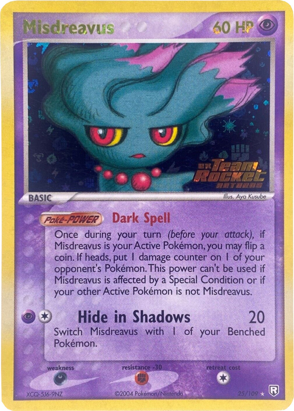 Misdreavus (25/109) (Stamped) [EX: Team Rocket Returns] | Card Merchant Takapuna