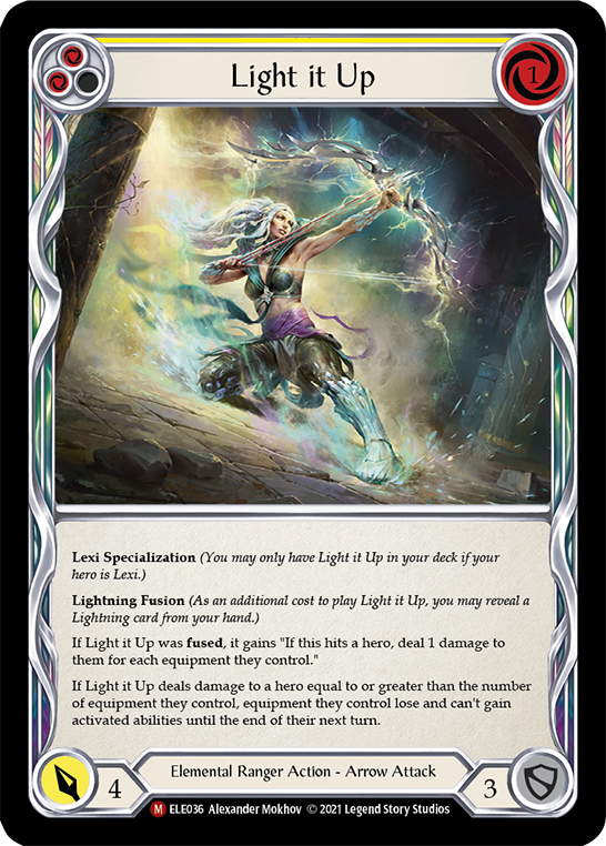 Light it Up [ELE036] (Tales of Aria)  1st Edition Rainbow Foil | Card Merchant Takapuna