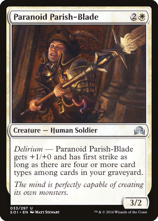 Paranoid Parish-Blade [Shadows over Innistrad] | Card Merchant Takapuna