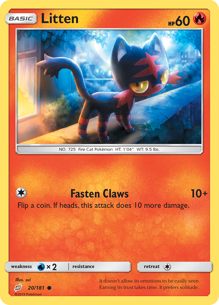 Litten (20/181) [Sun & Moon: Team Up] | Card Merchant Takapuna