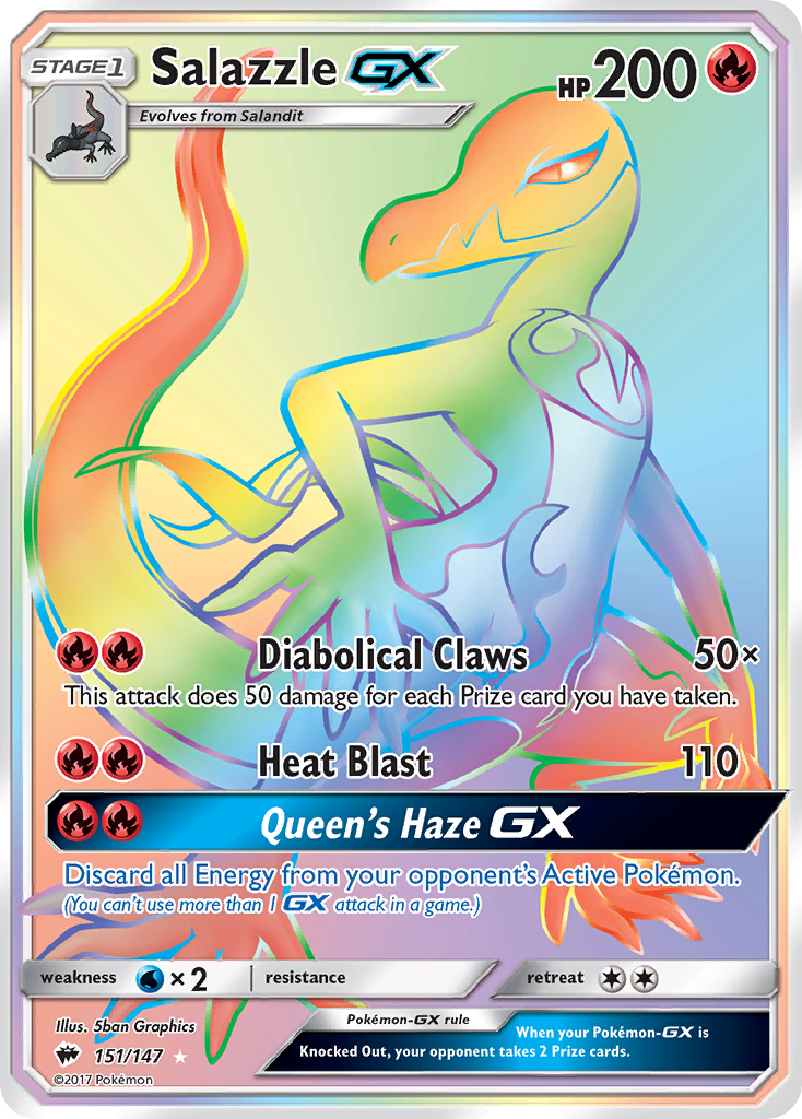 Salazzle GX (151/147) [Sun & Moon: Burning Shadows] | Card Merchant Takapuna