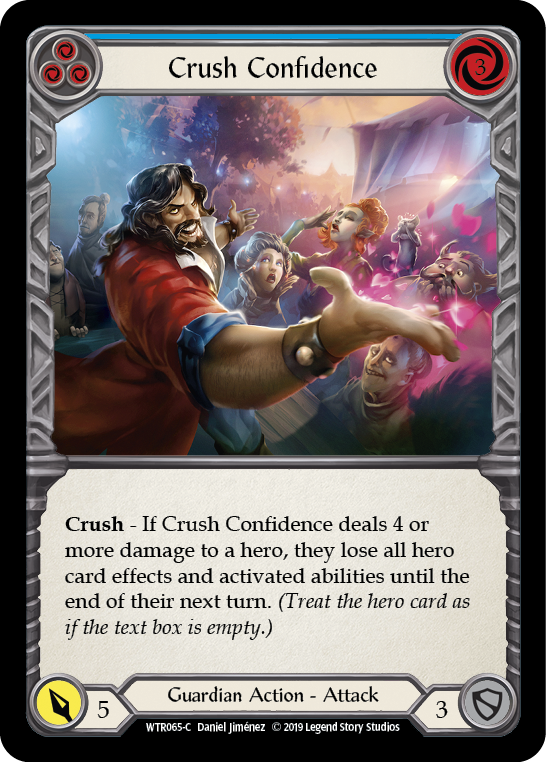 Crush Confidence (Blue) [WTR065-C] (Welcome to Rathe)  Alpha Print Rainbow Foil | Card Merchant Takapuna