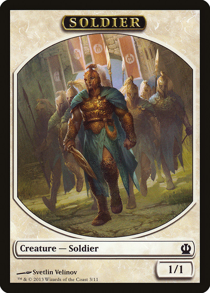 Soldier Token (3/11) [Theros Tokens] | Card Merchant Takapuna