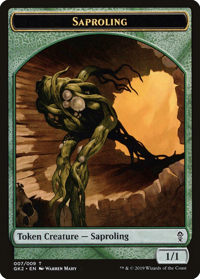 Saproling // Wurm Double-Sided Token [Ravnica Allegiance Guild Kit Tokens] | Card Merchant Takapuna