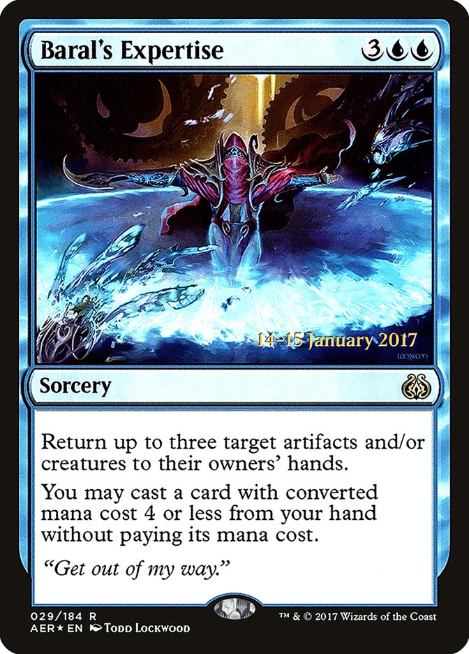 Baral's Expertise [Aether Revolt Prerelease Promos] | Card Merchant Takapuna