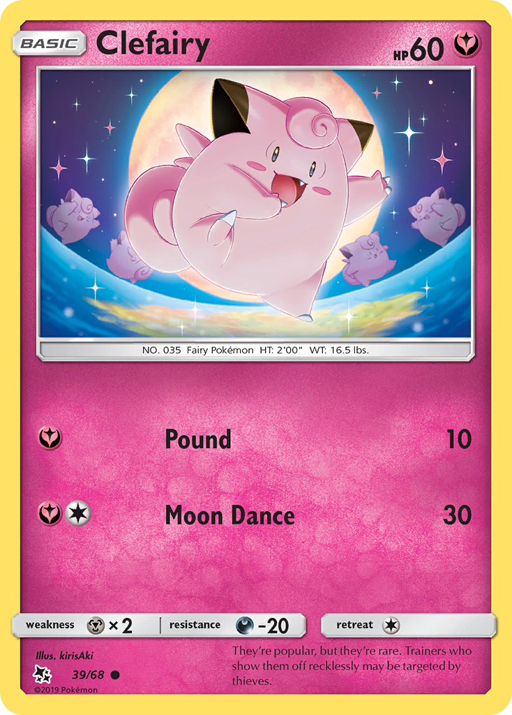 Clefairy (39/68) [Sun & Moon: Hidden Fates] | Card Merchant Takapuna