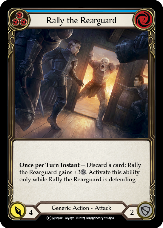 Rally the Rearguard (Blue) [U-MON283-RF] (Monarch Unlimited)  Unlimited Rainbow Foil | Card Merchant Takapuna