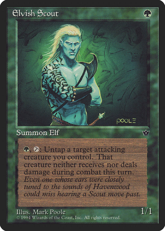 Elvish Scout (Mark Poole) [Fallen Empires] | Card Merchant Takapuna