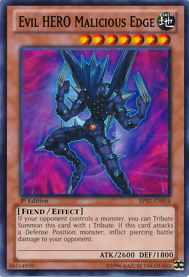 Evil HERO Malicious Edge [BP02-EN054] Mosaic Rare | Card Merchant Takapuna