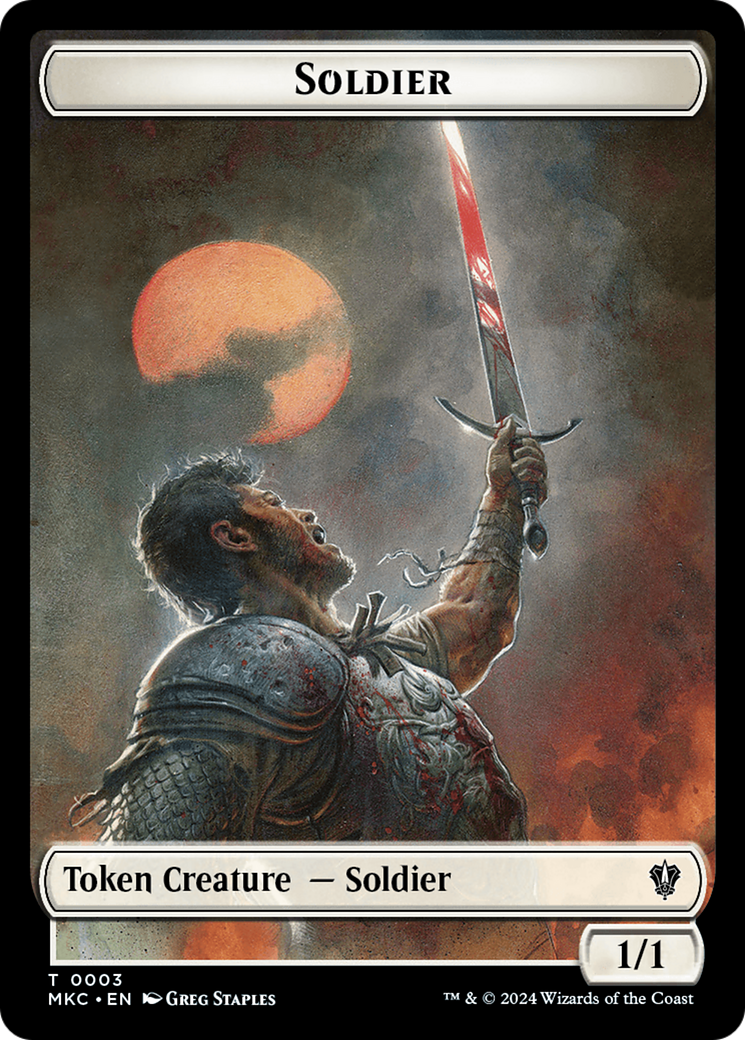 Soldier // Ogre Double-Sided Token [Murders at Karlov Manor Commander Tokens] | Card Merchant Takapuna