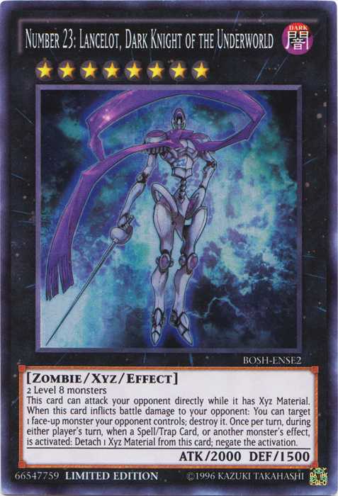 Number 23: Lancelot, Dark Knight of the Underworld [BOSH-ENSE2] Super Rare | Card Merchant Takapuna