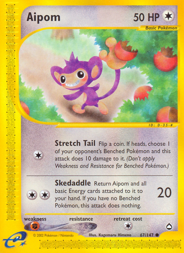 Aipom (67/147) [Aquapolis] | Card Merchant Takapuna