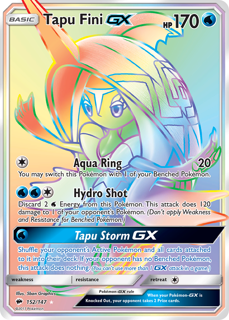 Tapu Fini GX (152/147) [Sun & Moon: Burning Shadows] | Card Merchant Takapuna