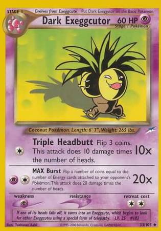 Dark Exeggutor (33/105) [Neo Destiny Unlimited] | Card Merchant Takapuna