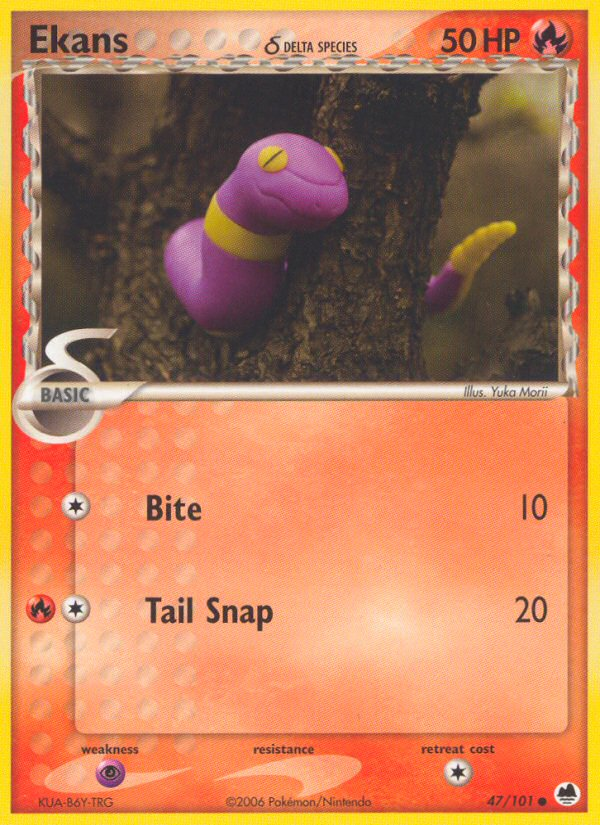 Ekans (47/101) (Delta Species) [EX: Dragon Frontiers] | Card Merchant Takapuna