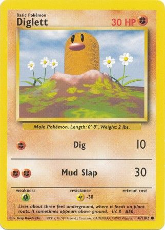 Diglett (47/102) [Base Set Unlimited] | Card Merchant Takapuna