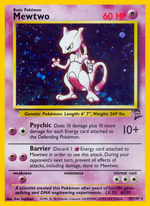 Mewtwo (10/130) [Base Set 2] | Card Merchant Takapuna