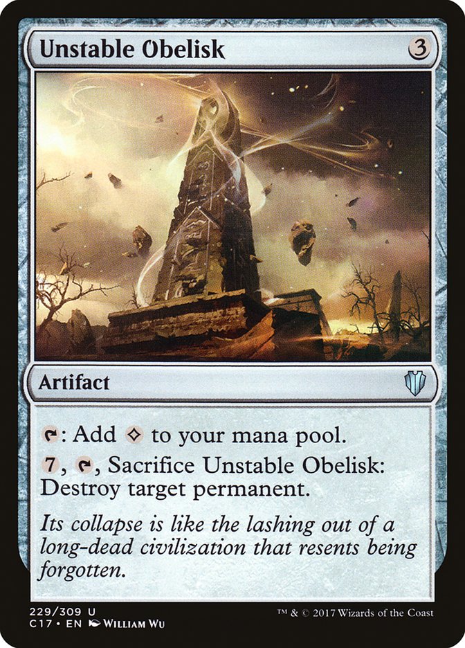 Unstable Obelisk [Commander 2017] | Card Merchant Takapuna