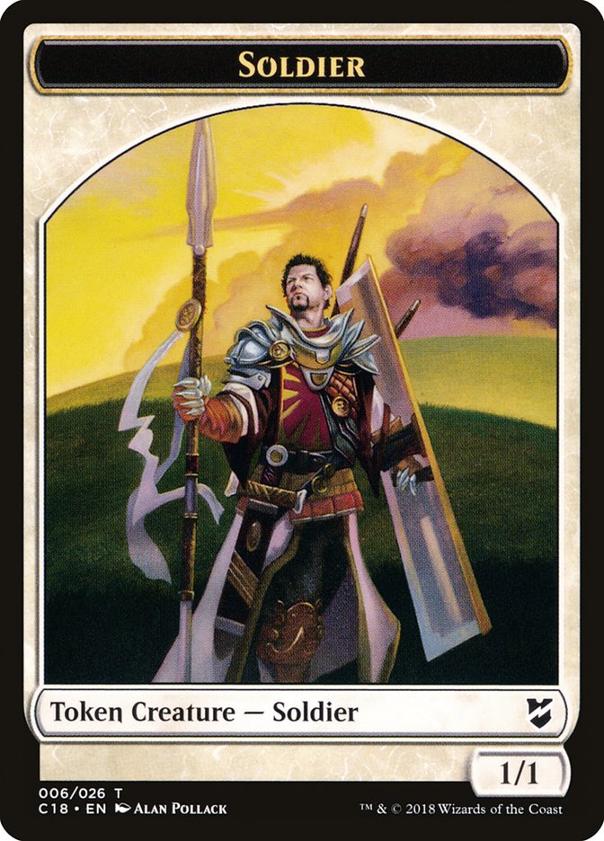 Mask // Soldier Double-Sided Token [Commander 2018 Tokens] | Card Merchant Takapuna