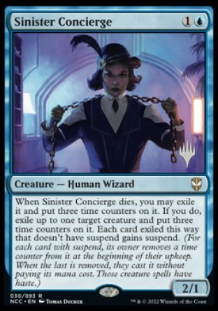 Sinister Concierge (Promo Pack) [Streets of New Capenna Commander Promos] | Card Merchant Takapuna