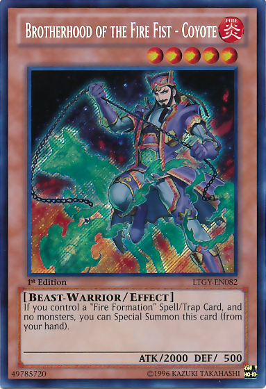 Brotherhood of the Fire Fist - Coyote [LTGY-EN082] Secret Rare | Card Merchant Takapuna