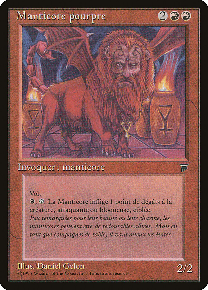 Crimson Manticore (French) - "Manticore pourpre" [Renaissance] | Card Merchant Takapuna