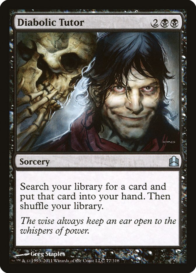 Diabolic Tutor [Commander 2011] | Card Merchant Takapuna