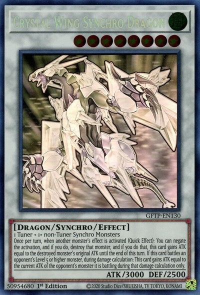 Crystal Wing Synchro Dragon [GFTP-EN130] Ghost Rare | Card Merchant Takapuna