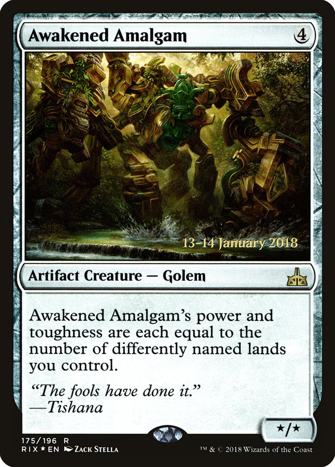 Awakened Amalgam [Rivals of Ixalan Prerelease Promos] | Card Merchant Takapuna