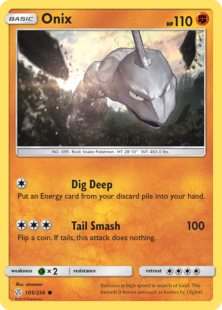 Onix (105/236) [Sun & Moon: Cosmic Eclipse] | Card Merchant Takapuna