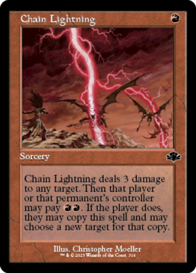 Chain Lightning (Retro) [Dominaria Remastered] | Card Merchant Takapuna