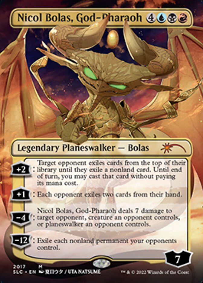 Nicol Bolas, God-Pharaoh (Borderless) [Secret Lair 30th Anniversary Countdown Kit] | Card Merchant Takapuna