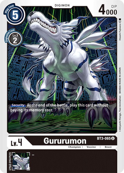 Gururumon [BT3-065] [Release Special Booster Ver.1.5] | Card Merchant Takapuna