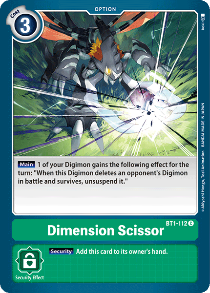 Dimension Scissor [BT1-112] [Release Special Booster Ver.1.0] | Card Merchant Takapuna