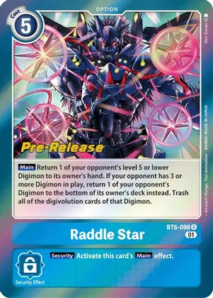 Raddle Star [BT6-098] [Double Diamond Pre-Release Cards] | Card Merchant Takapuna