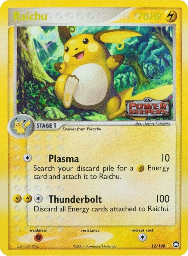 Raichu (12/108) (Stamped) [EX: Power Keepers] | Card Merchant Takapuna