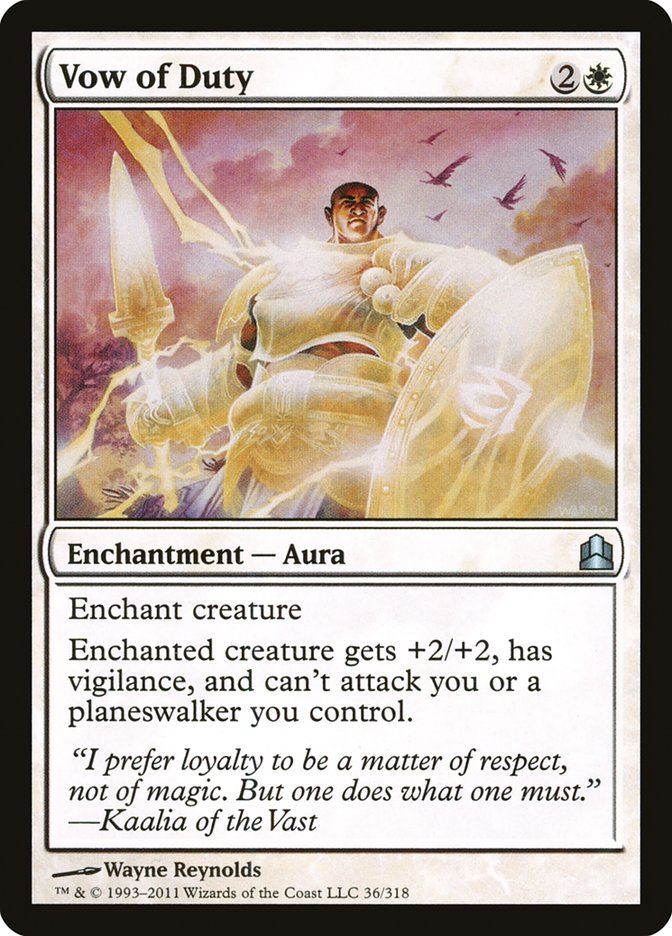 Vow of Duty [Commander 2011] | Card Merchant Takapuna