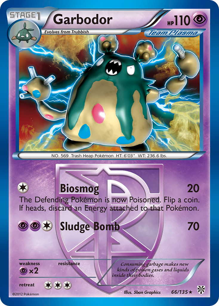 Garbodor (66/135) [Black & White: Plasma Storm] | Card Merchant Takapuna